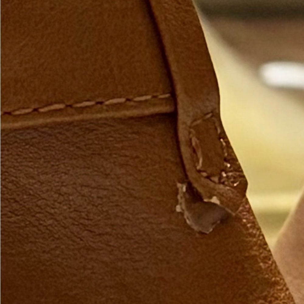 LC Lauren Conrad Bonbon Cognac Ankle Boots Size 7 Block Heel Side Zip Booties - Picture 9 of 9